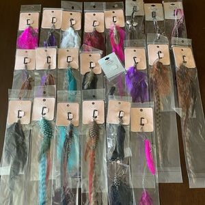 4/$15  22 packs of new hair feathers, assorted designs and colors